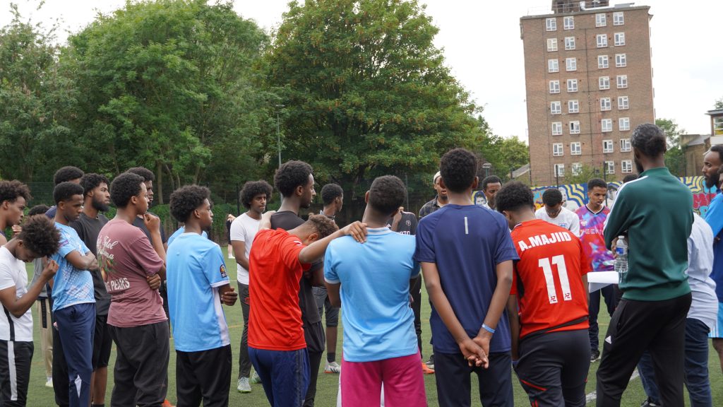 Player's picture while listening to Amin's speech.